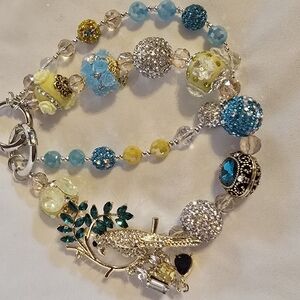 Elegant Multicolor Beaded Accessory Chain